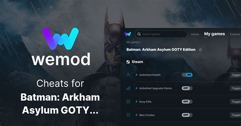Batman: Arkham Asylum GOTY Edition Trainer (5 Cheats) PC .